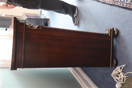 A small Regency rosewood dwarf bookcase W.84cm